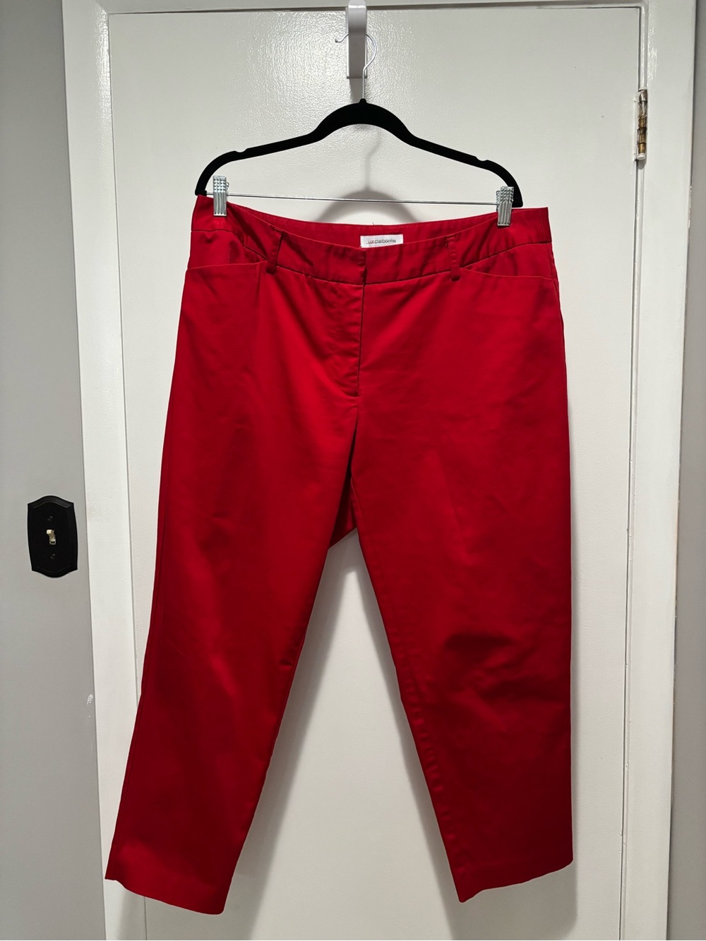 Liz Claiborne Red Cropped Ankle Pants